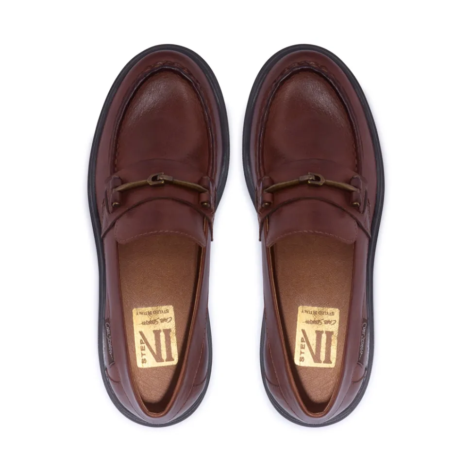 Alsenso Tan Leather Loafers
