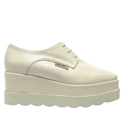 Amuleto Off White Leather Platform Loafers