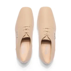 Amuleto Taupe Leather Platform Loafers