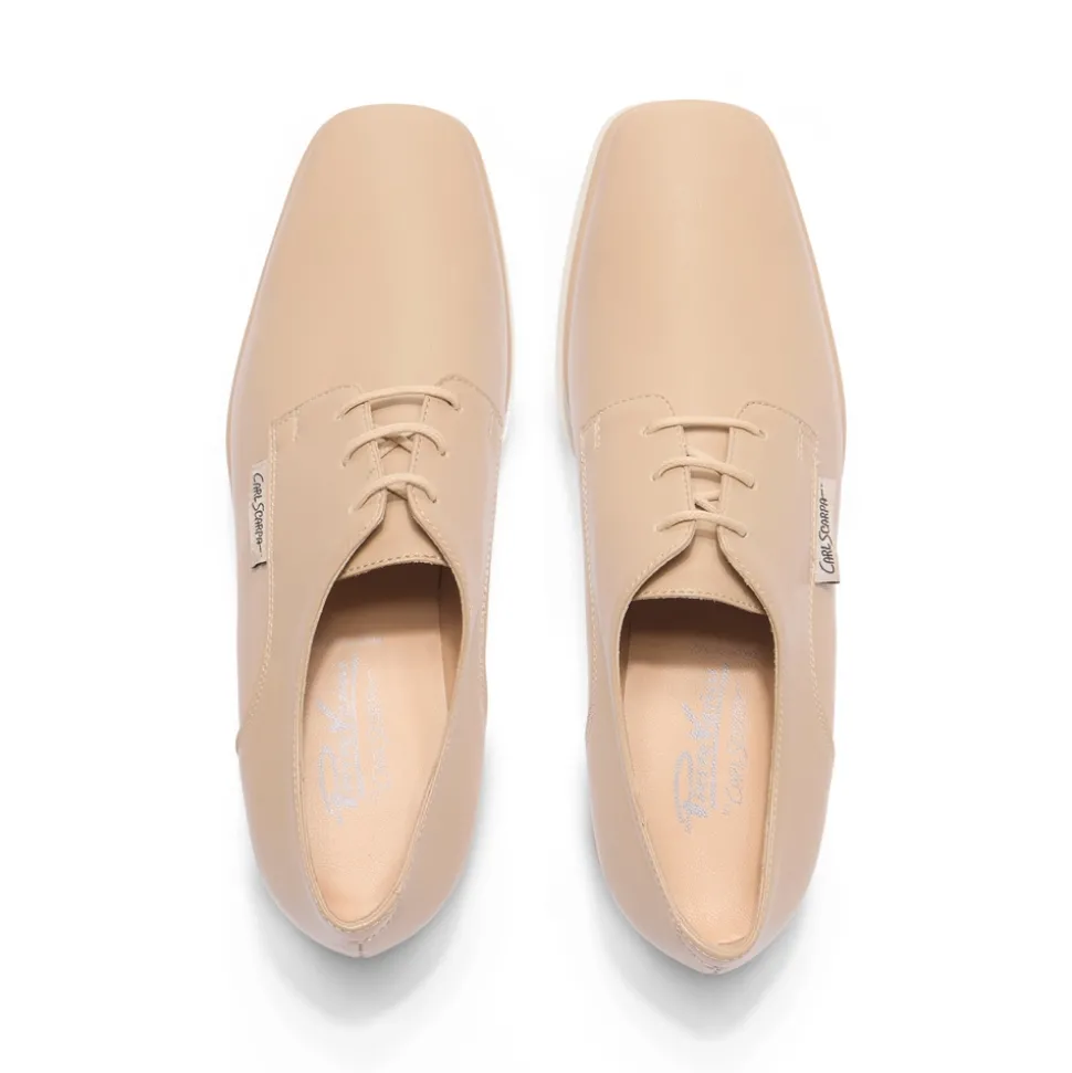 Amuleto Taupe Leather Platform Loafers