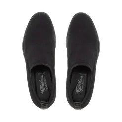 Angelo Black Italian Lycra Wedge Loafers