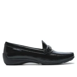 Anglette Black Patent Leather Loafers