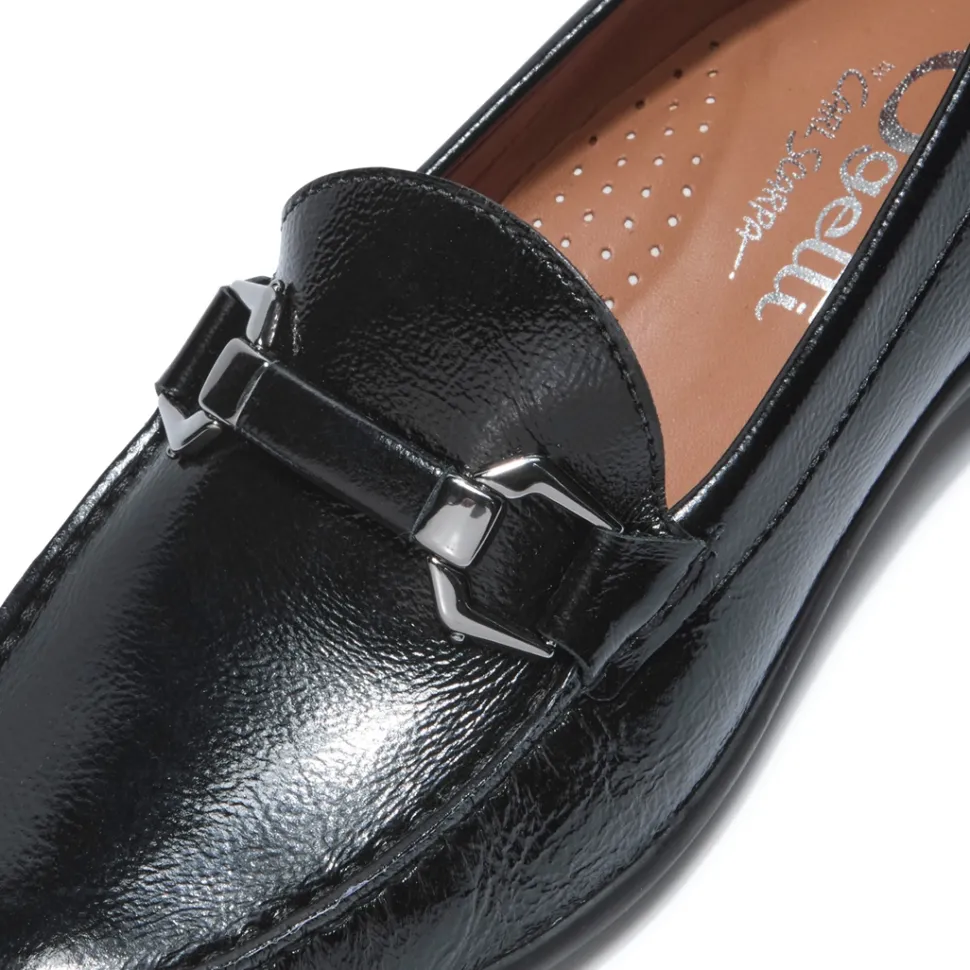 Anglette Black Patent Leather Loafers