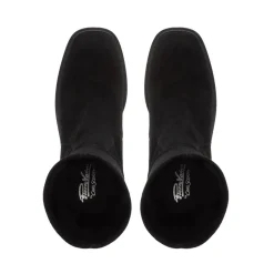 Ariel Black Suede Wavesole Ankle Boots