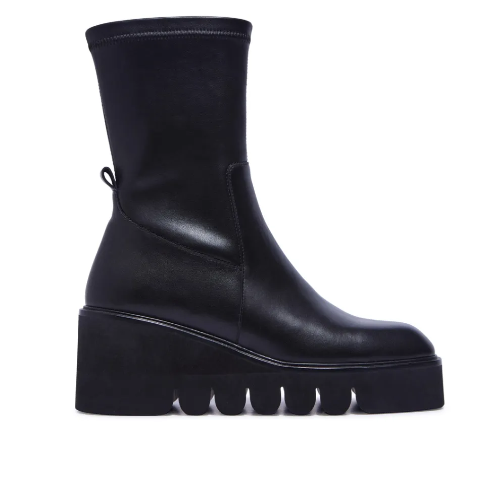 Ariella Black Leather Ankle Boots