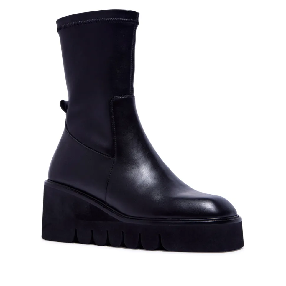 Ariella Black Leather Ankle Boots