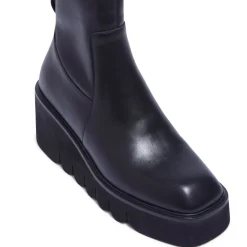 Ariella Black Leather Ankle Boots