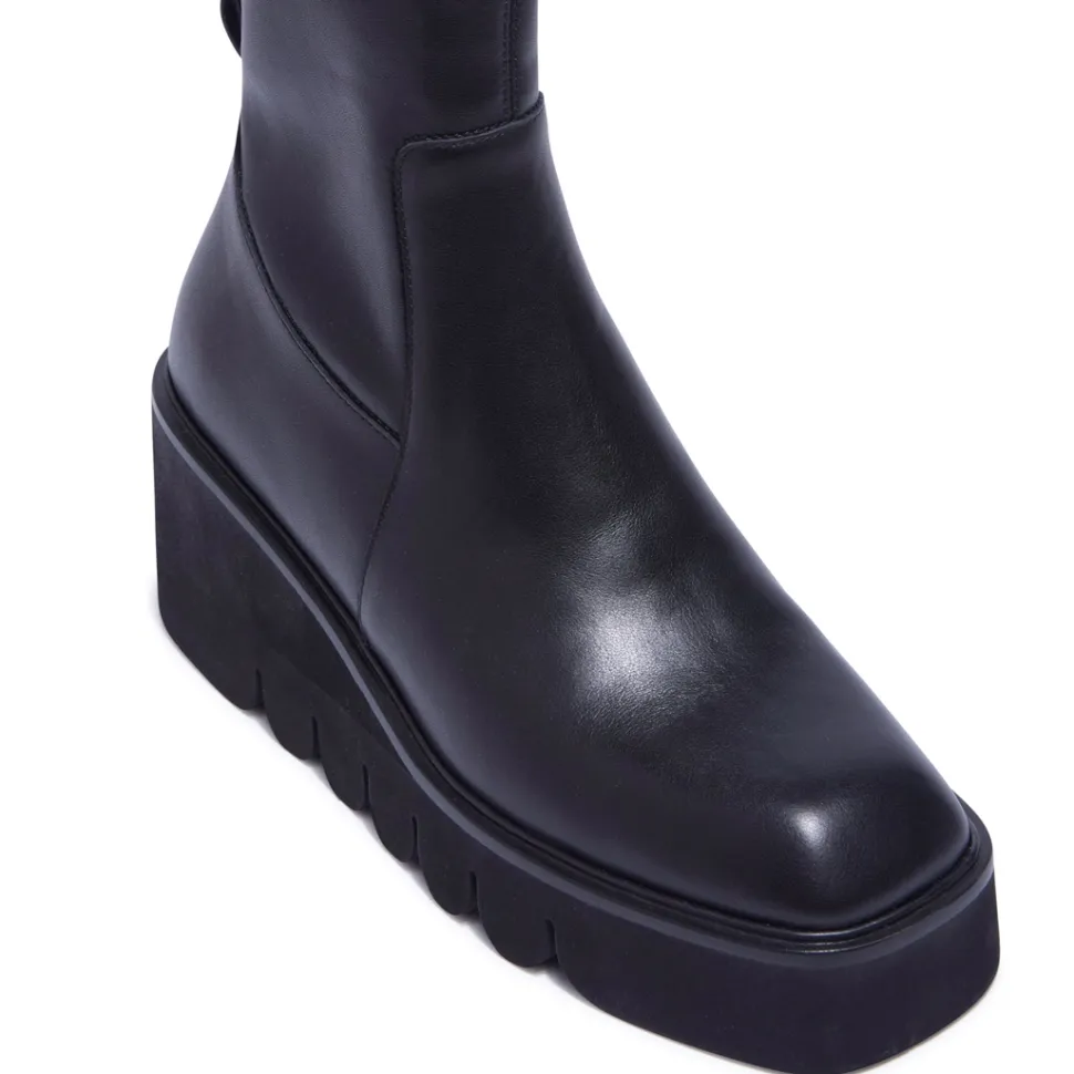 Ariella Black Leather Ankle Boots