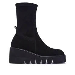 Ariella Black Suede Ankle Boots