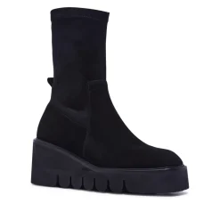 Ariella Black Suede Ankle Boots