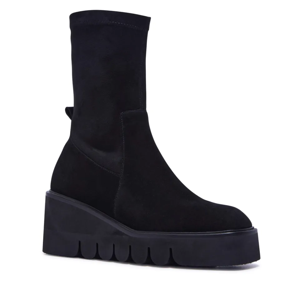 Ariella Black Suede Ankle Boots