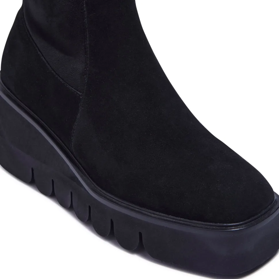 Ariella Black Suede Ankle Boots