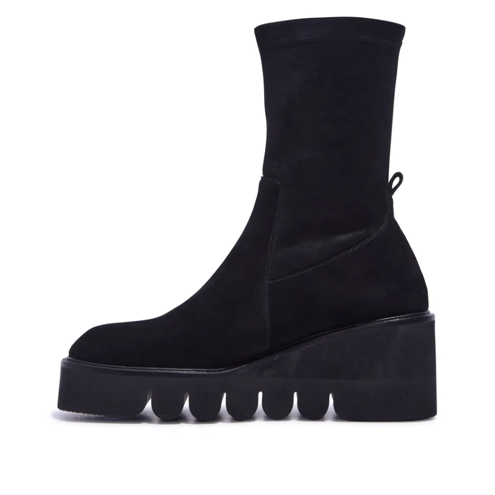 Ariella Black Suede Ankle Boots
