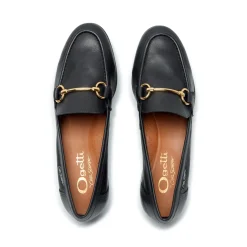Arlie Black Leather Snaffle Loafers