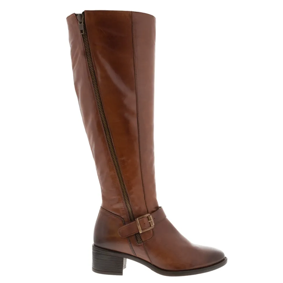 Arque Tan Leather Knee High Boots