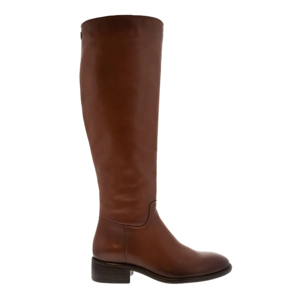 Ashby Tan Leather Knee High Boots