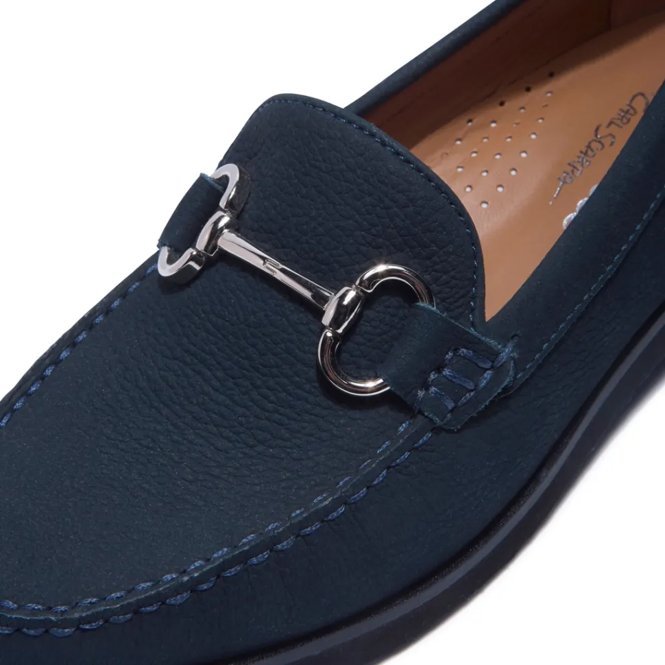 Aubrigo Navy Suede Loafers