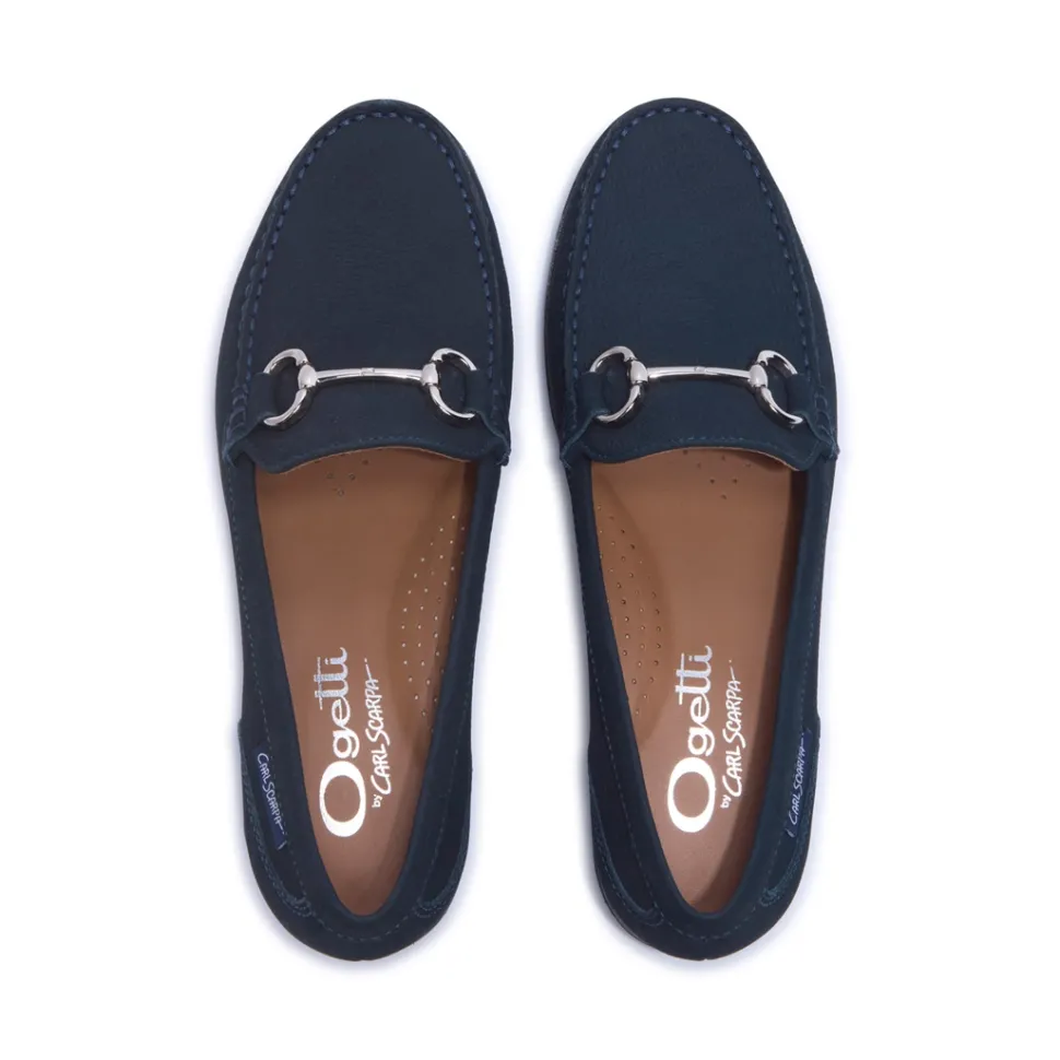 Aubrigo Navy Suede Loafers