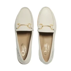 Aubrigo Off White Leather Snaffle Loafers
