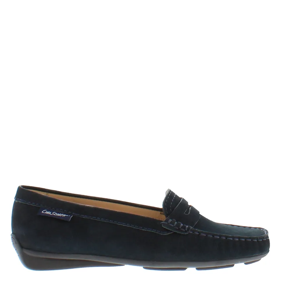 Bettina Navy Slip-On Loafers