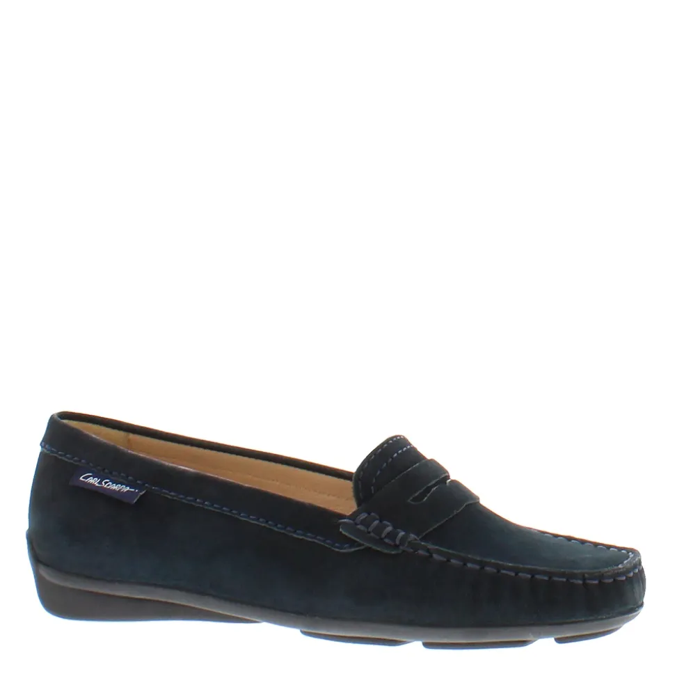 Bettina Navy Slip-On Loafers