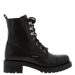 Blanca Black Leather Ankle Boots