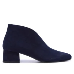 Blenniee Navy Suede Ankle Boots