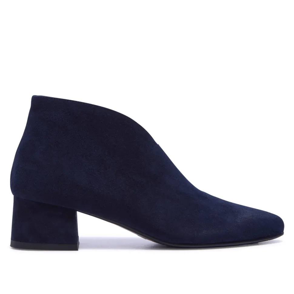 Blenniee Navy Suede Ankle Boots