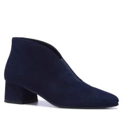 Blenniee Navy Suede Ankle Boots