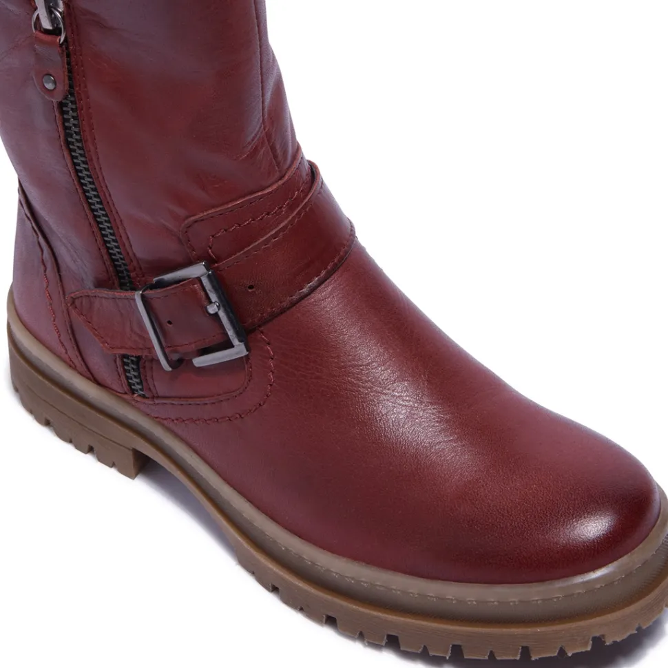 Bollichi Bordo Leather Ankle Boots