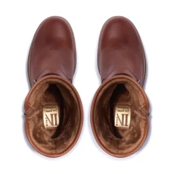 Bollichi Tan Leather Ankle Boots