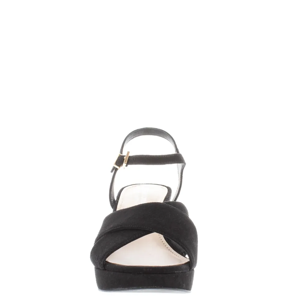 Bowie Black Suede Platform Sandals