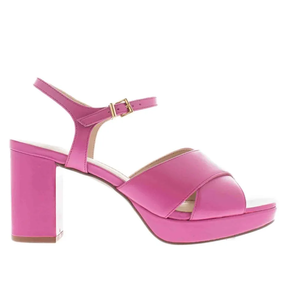 Bowie Fuchsia Block Heel Sandals