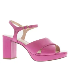 Bowie Fuchsia Block Heel Sandals