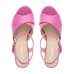 Bowie Fuchsia Block Heel Sandals