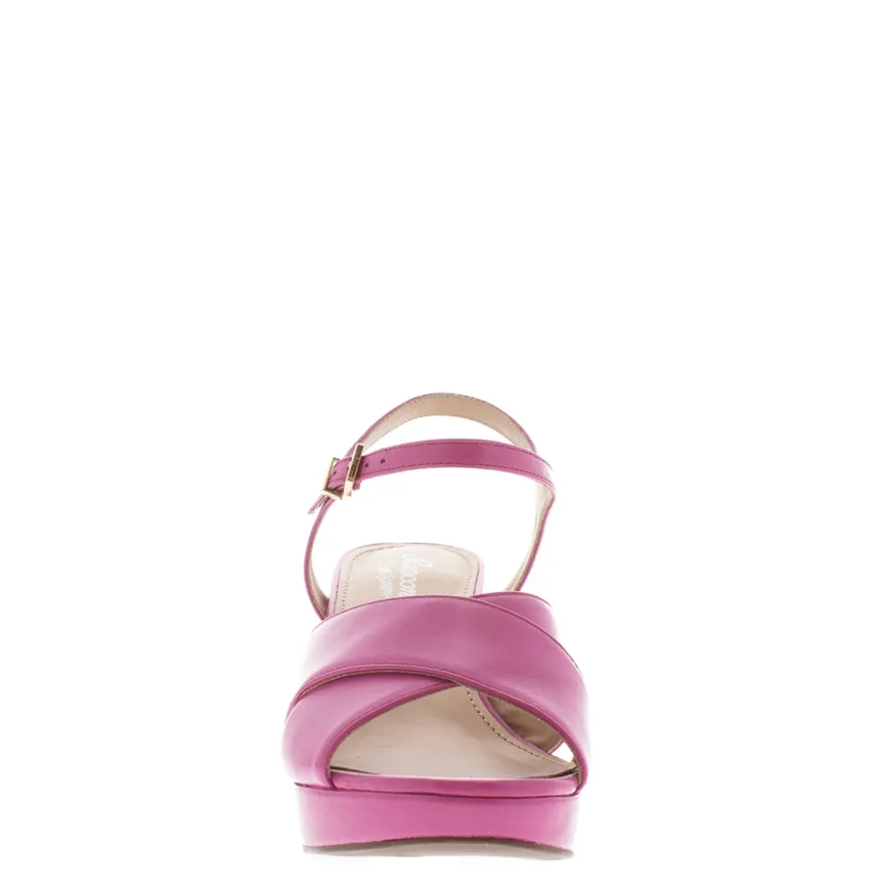 Bowie Fuchsia Block Heel Sandals
