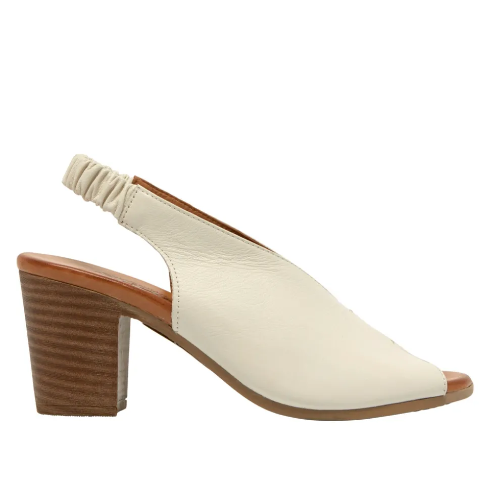 Buttercup Off White Leather Slingback Sandal