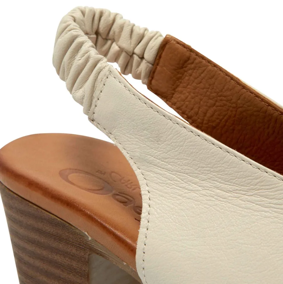 Buttercup Off White Leather Slingback Sandal