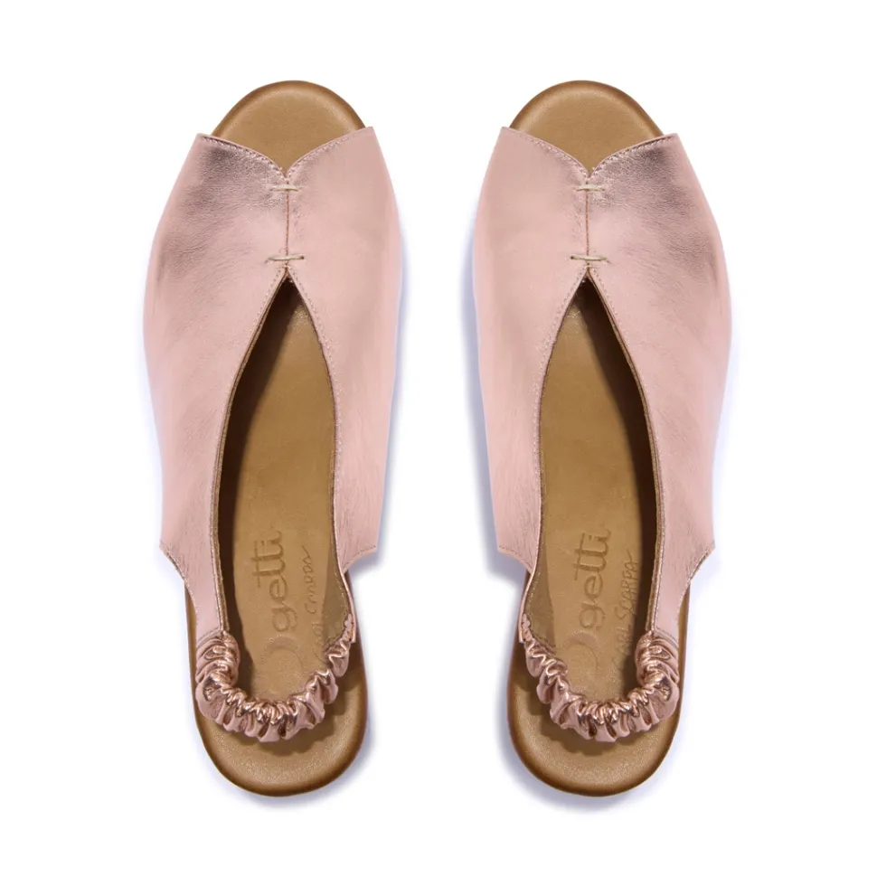 Buttercup Rose Gold Leather Sandals