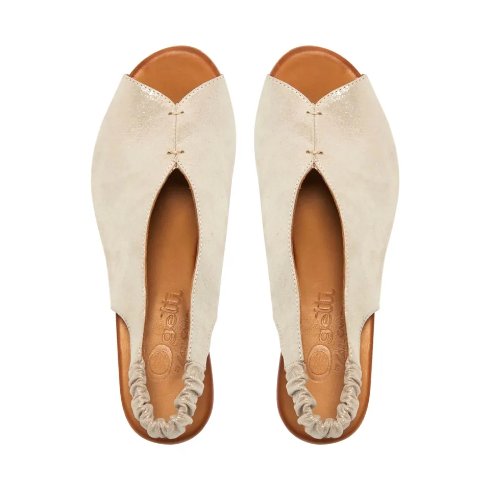 Buttercup Silver Leather Slingback Sandal