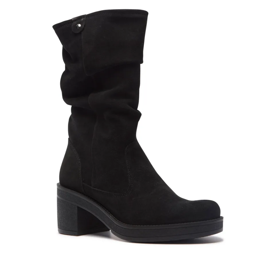 Camogli Black Suede Ankle Boots
