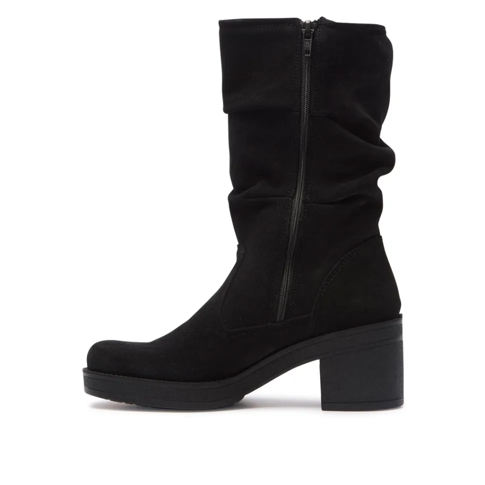 Camogli Black Suede Ankle Boots