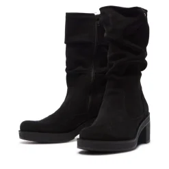 Camogli Black Suede Ankle Boots