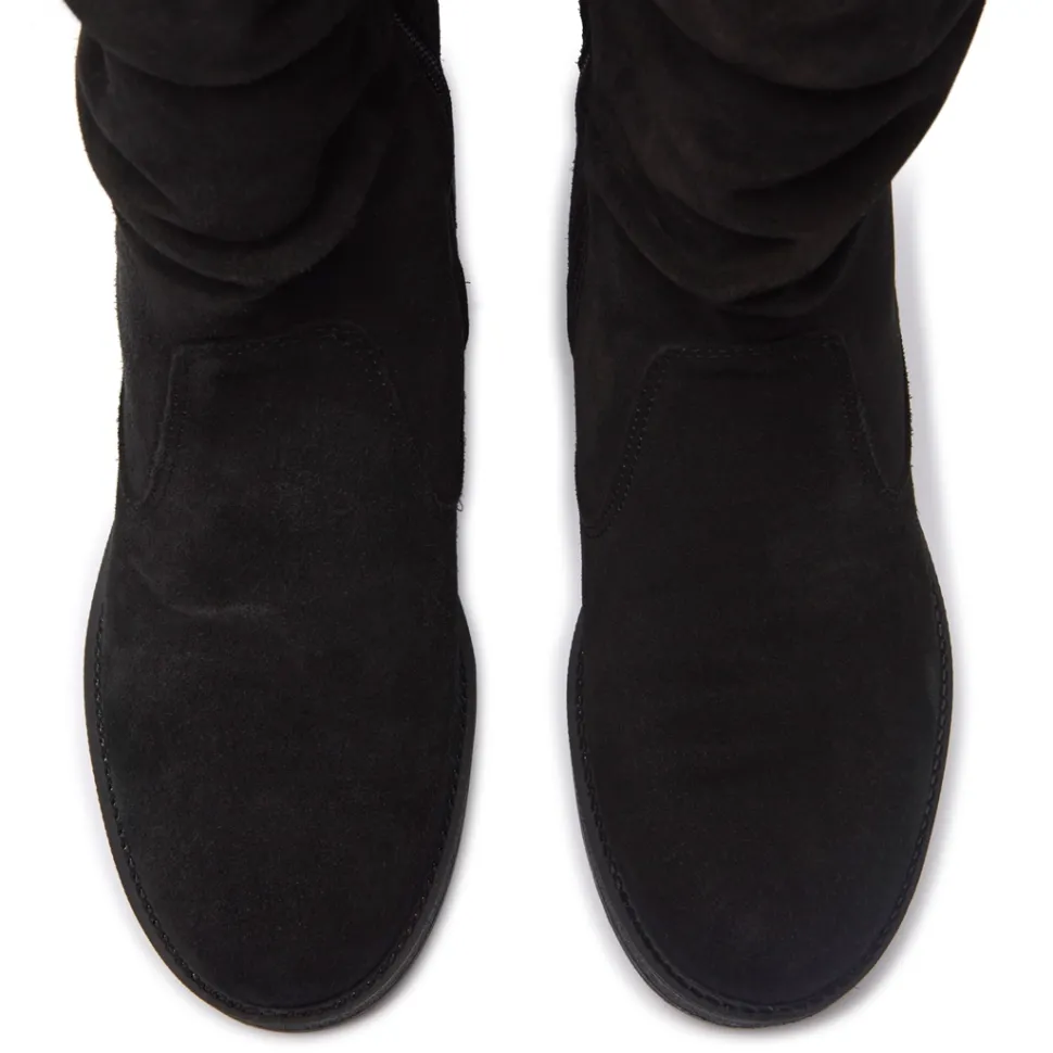 Camogli Black Suede Ankle Boots