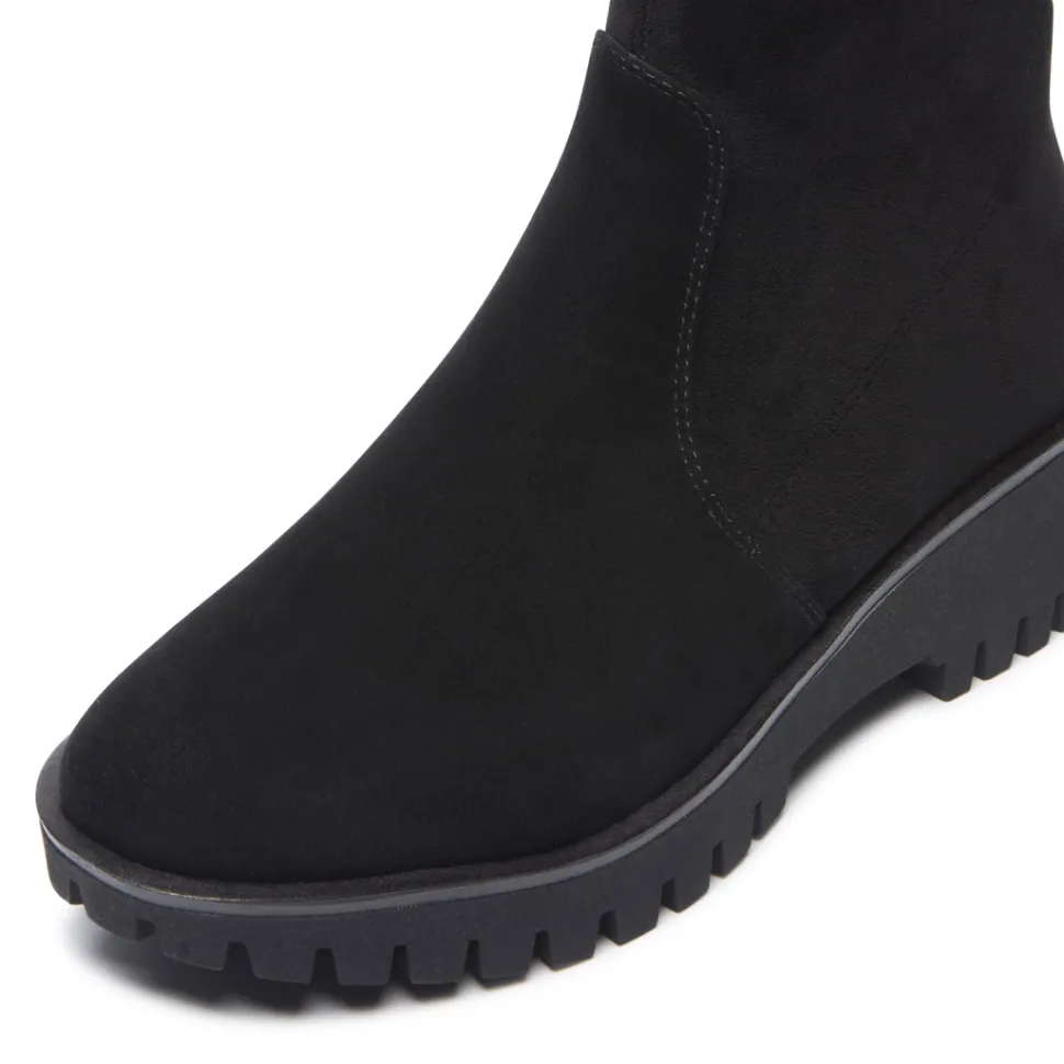 Carisolo Black Suede Ankle Boots