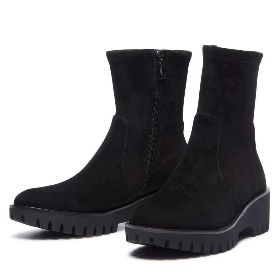 Carisolo Black Suede Ankle Boots