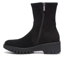 Carisolo Black Suede Ankle Boots