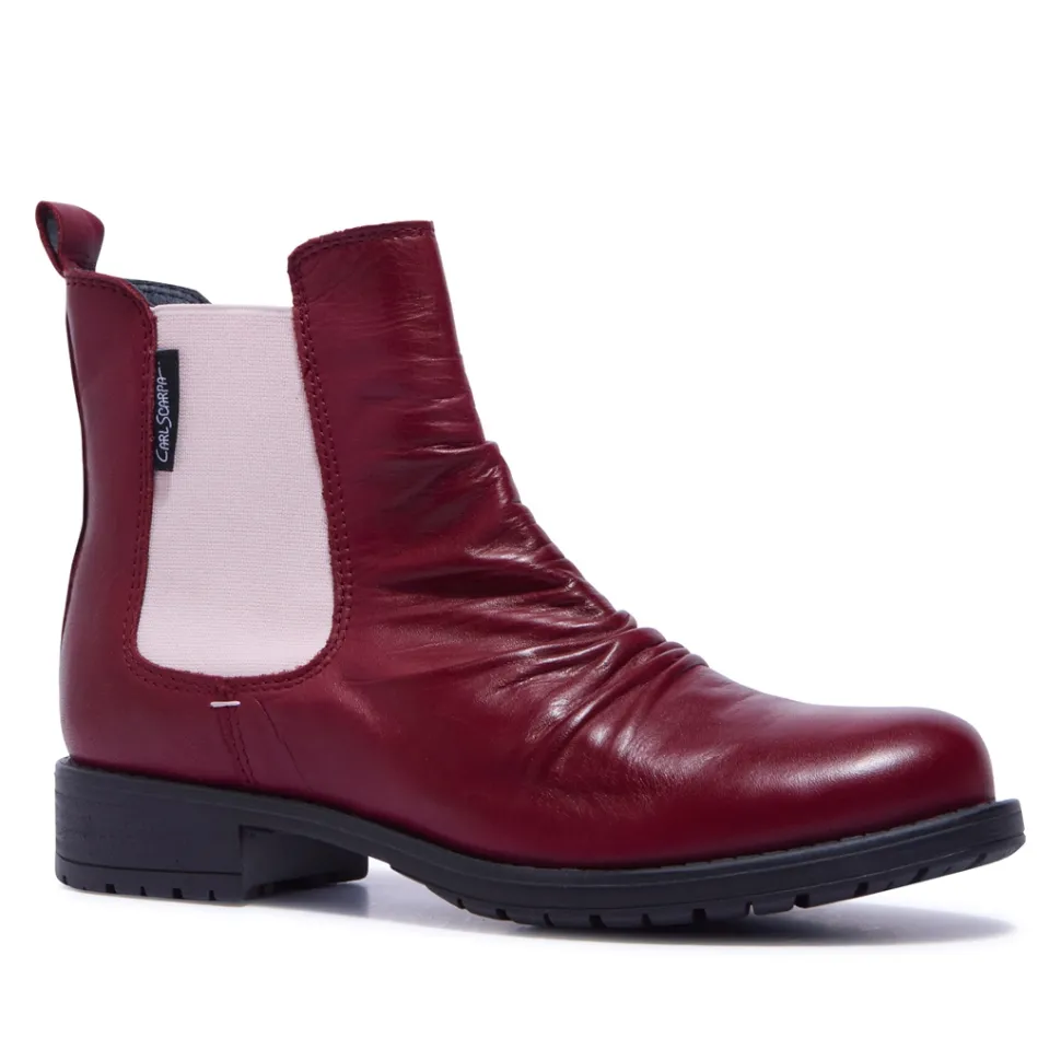 Cavalina Bordo Leather Ankle Boots