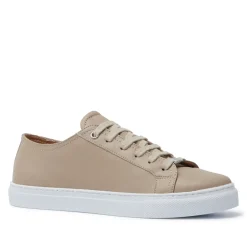Corianne Beige Leather Trainers