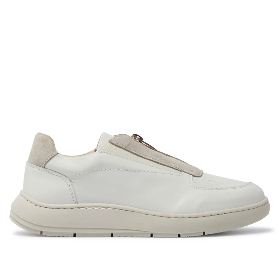 Crishelle Off White Suede Trainers